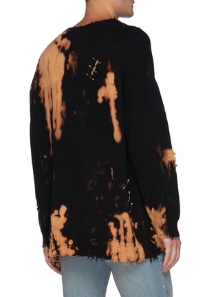 Back View - Click To Enlarge - R13 - Bleached Distressed Oversized Sweater