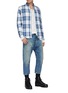 Figure View - Click To Enlarge - R13 - Light wash cropped jeans