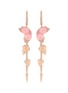 Main View - Click To Enlarge - STEPHEN WEBSTER - Love Me Love Me Not' diamond pink opal quartz crystal 18k rose gold detachable earrings