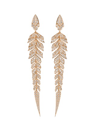 Main View - Click To Enlarge - STEPHEN WEBSTER - Magnipheasant' diamond 18k rose gold earrings