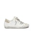 Main View - Click To Enlarge - GOLDEN GOOSE - 'Super-star' Strass Embellished Tongue Distressed Leather Sneakers