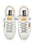 Detail View - Click To Enlarge - GOLDEN GOOSE - 'Super-Star' Metallic Accent Distressed Leather Sneakers