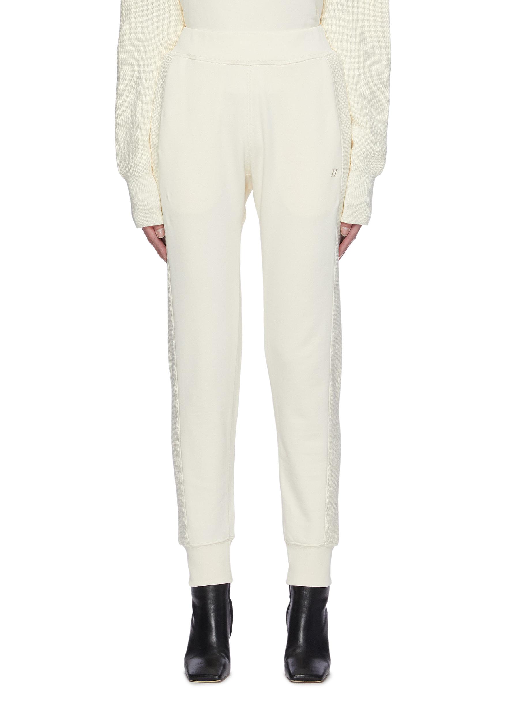 Helmut Lang High Waist Sweatpants In White