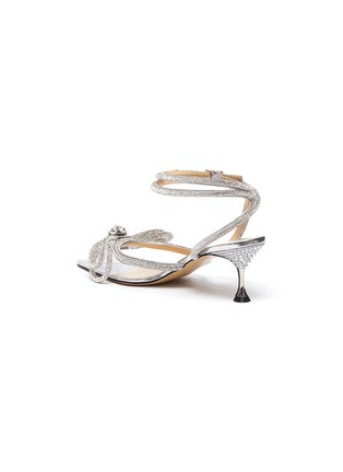  - MACH & MACH - Double crystal bow PVC heel sandals