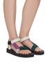 Figure View - Click To Enlarge - SUICOKE - x HAY 'Depa' Colourblock Strap Platform Sandals