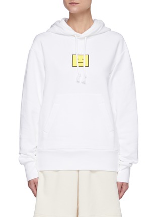 Main View - Click To Enlarge - ACNE STUDIOS - Face Logo Print Cotton Hoodie