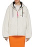 Main View - Click To Enlarge - ACNE STUDIOS - Ozon' Oversized Face Logo Hooded Zip Up Jacket