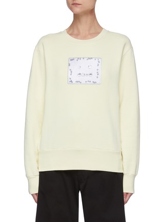 Main View - Click To Enlarge - ACNE STUDIOS - Beaded face crewneck sweatshirt