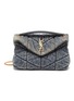 Main View - Click To Enlarge - SAINT LAURENT - 'Loulou Puffer Small' Quilted Denim Top Flap Shoulder Bag