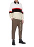 Figure View - Click To Enlarge - TOGA VIRILIS - Fake Suede Jersey Half Zip Pullover