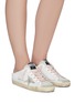 GOLDEN GOOSE - 'Sabot' Distressed Leather Slip-on Sneakers