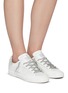 Figure View - Click To Enlarge - GOLDEN GOOSE - 'Superstar' Perforated Star Motif Leather Sneakers