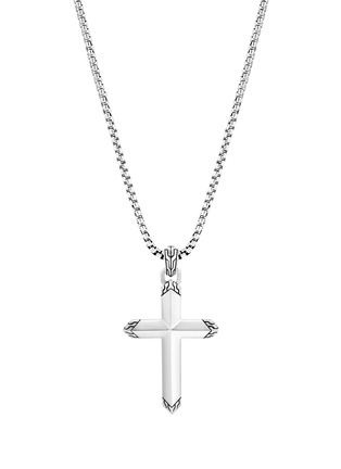 Detail View - Click To Enlarge - JOHN HARDY - 'Classic Chain' Cross Pendant Sterling Silver Necklace