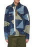 Main View - Click To Enlarge - SACAI - Mixed Geometric Denim Patchwork Deconstructed Bomber Jacket