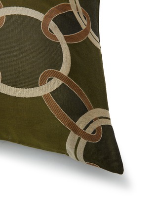 Detail View - Click To Enlarge - FRETTE - Luxury Chains Decorative Pillow – Aloe/Savage Beige