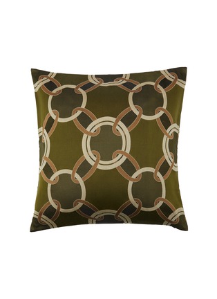 Main View - Click To Enlarge - FRETTE - Luxury Chains Decorative Pillow – Aloe/Savage Beige