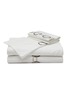Main View - Click To Enlarge - FRETTE - LINKS EMBROIDERED KING SIZE DUVET SET — ALOE/SAVAGE BEIGE
