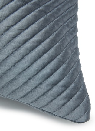 Detail View - Click To Enlarge - FRETTE - Luxury Herringbone Decorative Pillow – Dark Azure