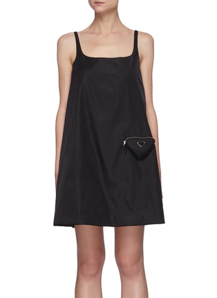 Main View - Click To Enlarge - PRADA - Sleeveless Re-Nylon Mini Dress