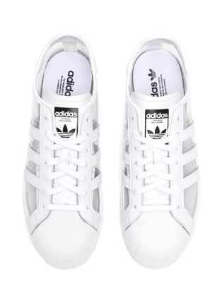 Detail View - Click To Enlarge - ADIDAS - 'Superstar Transparent' lace up sneakers