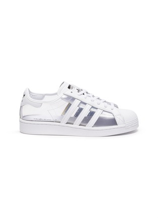 Main View - Click To Enlarge - ADIDAS - 'Superstar Transparent' lace up sneakers