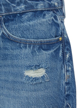  - FRAME - 'Le Grand Garcon' contour waistband distressed denim shorts