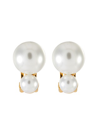 Main View - Click To Enlarge - KENNETH JAY LANE - Gold-plated pearl clip earrings
