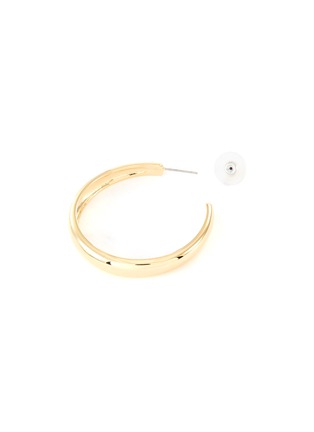 Detail View - Click To Enlarge - KENNETH JAY LANE - Polished gold hoop earrings