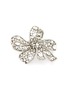 Detail View - Click To Enlarge - KENNETH JAY LANE - Antique crystal silver bow brooch