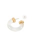 Detail View - Click To Enlarge - KENNETH JAY LANE - Resin polished gold hoop earrings
