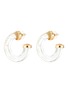 Main View - Click To Enlarge - KENNETH JAY LANE - Resin polished gold hoop earrings