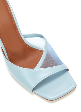 Detail View - Click To Enlarge - MALONE SOULIERS - 'Vida' Contrast Crisscross Band Heeled Sandals