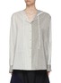 Main View - Click To Enlarge - LOEWE - Contrast Striped Panel Hooded Pyjama Blouse