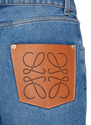  - LOEWE - Leather anagram back pocket tapered jeans