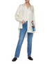 Figure View - Click To Enlarge - LOEWE - Leather anagram back pocket tapered jeans