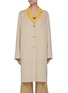 Main View - Click To Enlarge - LOEWE - Coloured collar anagram button coat