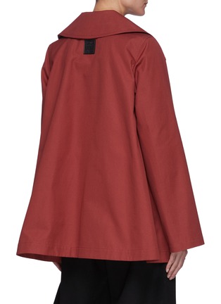 Back View - Click To Enlarge - LOEWE - Double Breasted Cotton Trapeze Peacoat