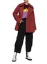 Figure View - Click To Enlarge - LOEWE - Double Breasted Cotton Trapeze Peacoat