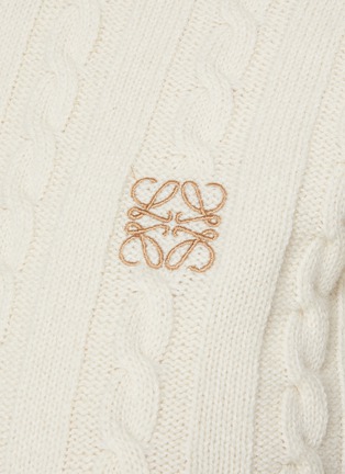  - LOEWE - Anagram embroidered cable knit sweater