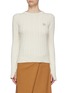 Main View - Click To Enlarge - LOEWE - Anagram embroidered cable knit sweater