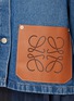  - LOEWE - Leather patch anagram denim shirt jacket