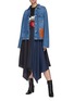 Figure View - Click To Enlarge - LOEWE - Leather patch anagram denim shirt jacket