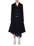Main View - Click To Enlarge - LOEWE - Anagram Button Flare Hem Double Breast Wool Cashmere Blend Coat