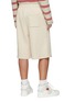 Back View - Click To Enlarge - ACNE STUDIOS - Face Patch Drawstring Waist Cotton Sweatshorts