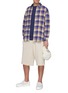 ACNE STUDIOS - Face Logo Embroidered Patch Plaid Flannel Shirt