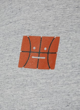  - ACNE STUDIOS - Basketball Face Logo Appliqué Cotton T-shirt