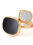 Detail View - Click To Enlarge - ROBERTO COIN - Black Amphibole Jade' diamond 18k rose gold ring