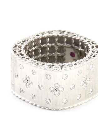 Detail View - Click To Enlarge - ROBERTO COIN - Princess' diamond 18k white gold ring