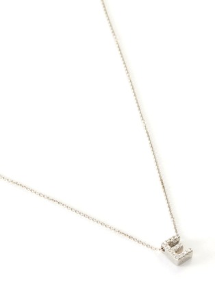 Detail View - Click To Enlarge - ROBERTO COIN - Tiny Treasures' diamond 18k white gold necklace - Letter E