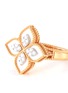 Detail View - Click To Enlarge - ROBERTO COIN - Princess Flower' diamond mother of pearl 18k rose gold ring